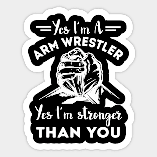 Arm Wrestling Stronger Arm Wrestler Armwrestling Sport Sticker